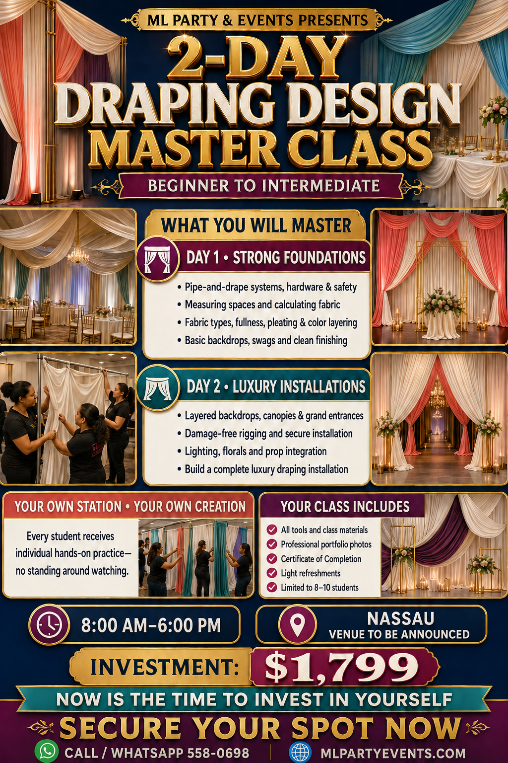 2-Day Draping Design Master Class flyer