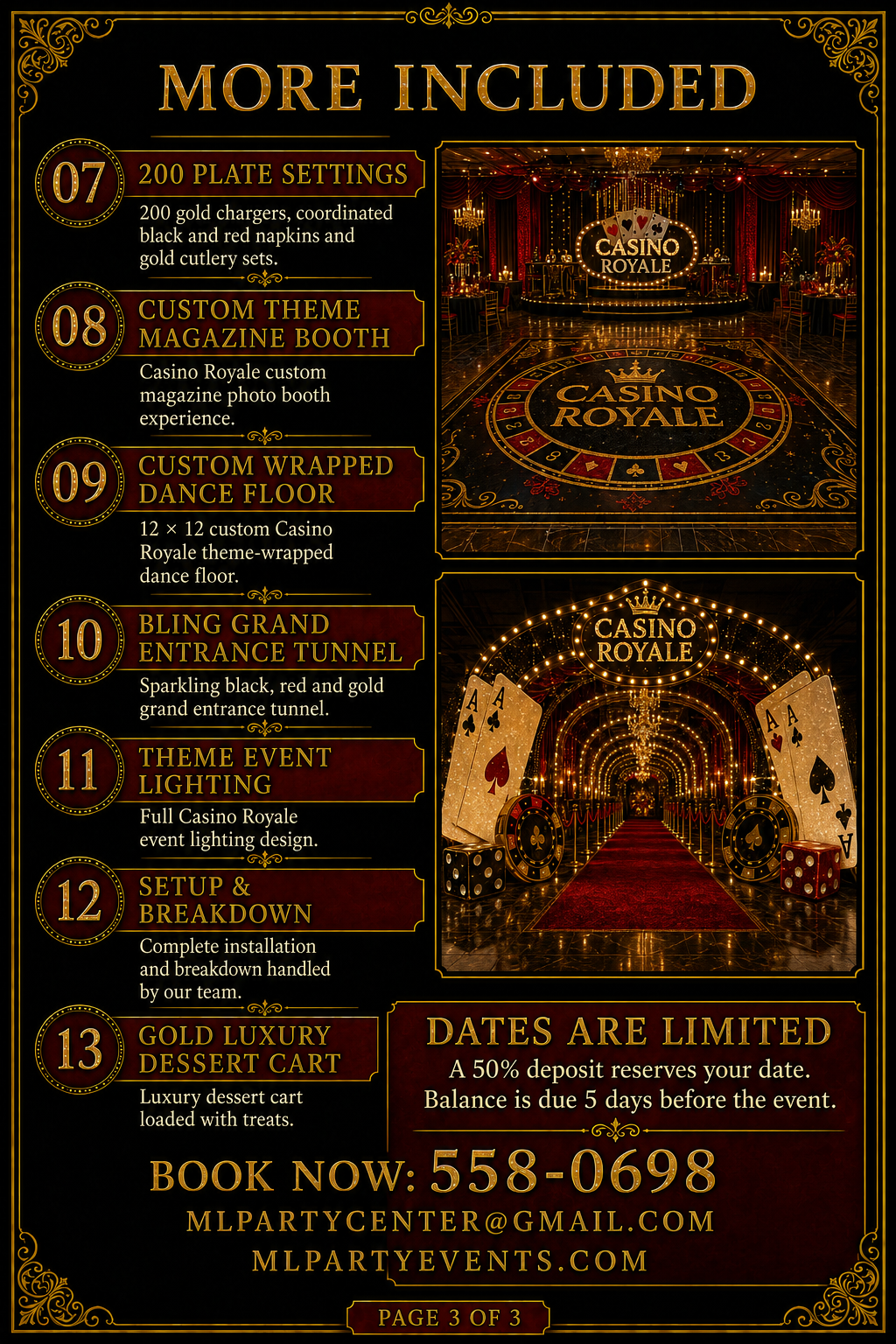 The Casino Royale Experience package — page 3 of 3