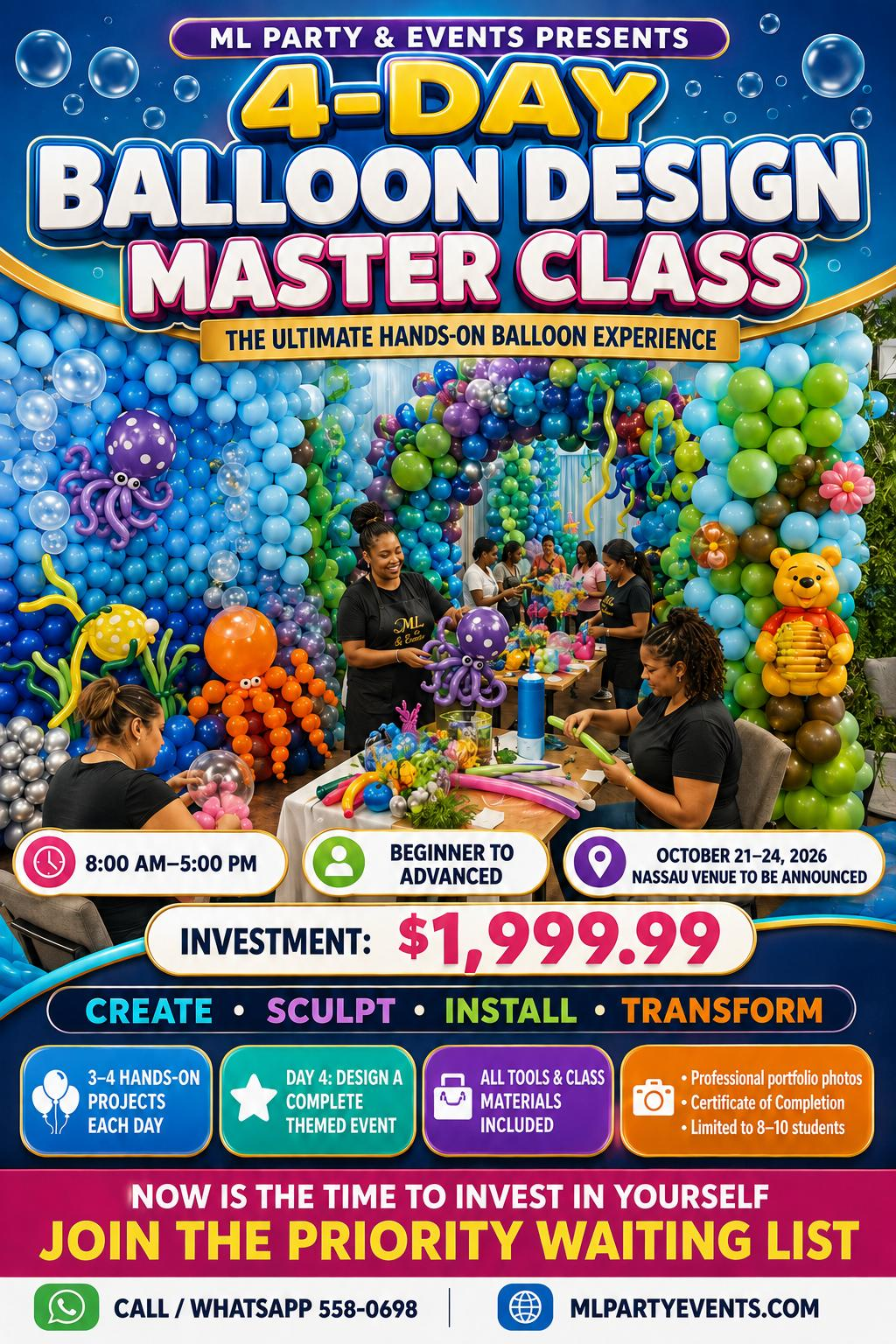 4-Day Balloon Design Master Class flyer