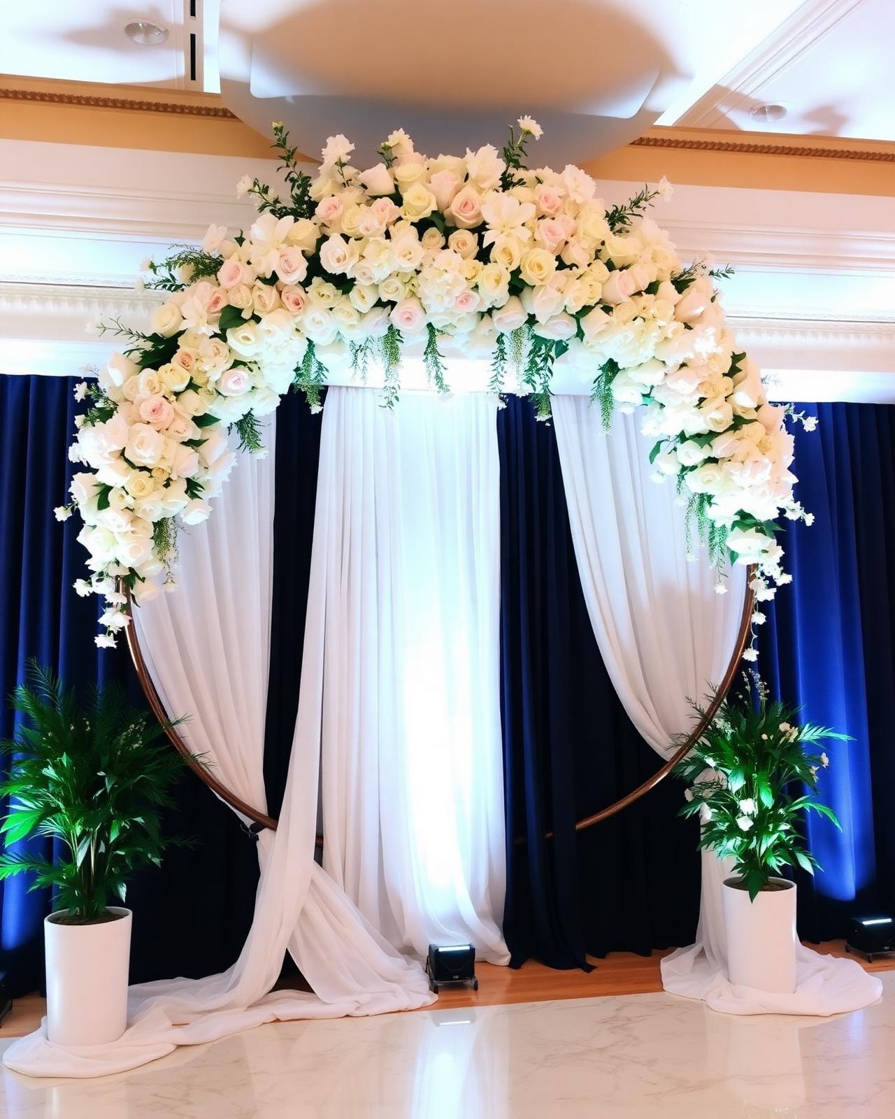 Circular floral backdrop